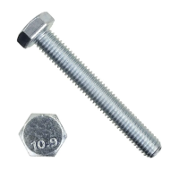 Болт шестигранный с полной мелкой резьбой М20х1,5х35 DIN 961 класс прочности 10.9 оцинкованная сталь
